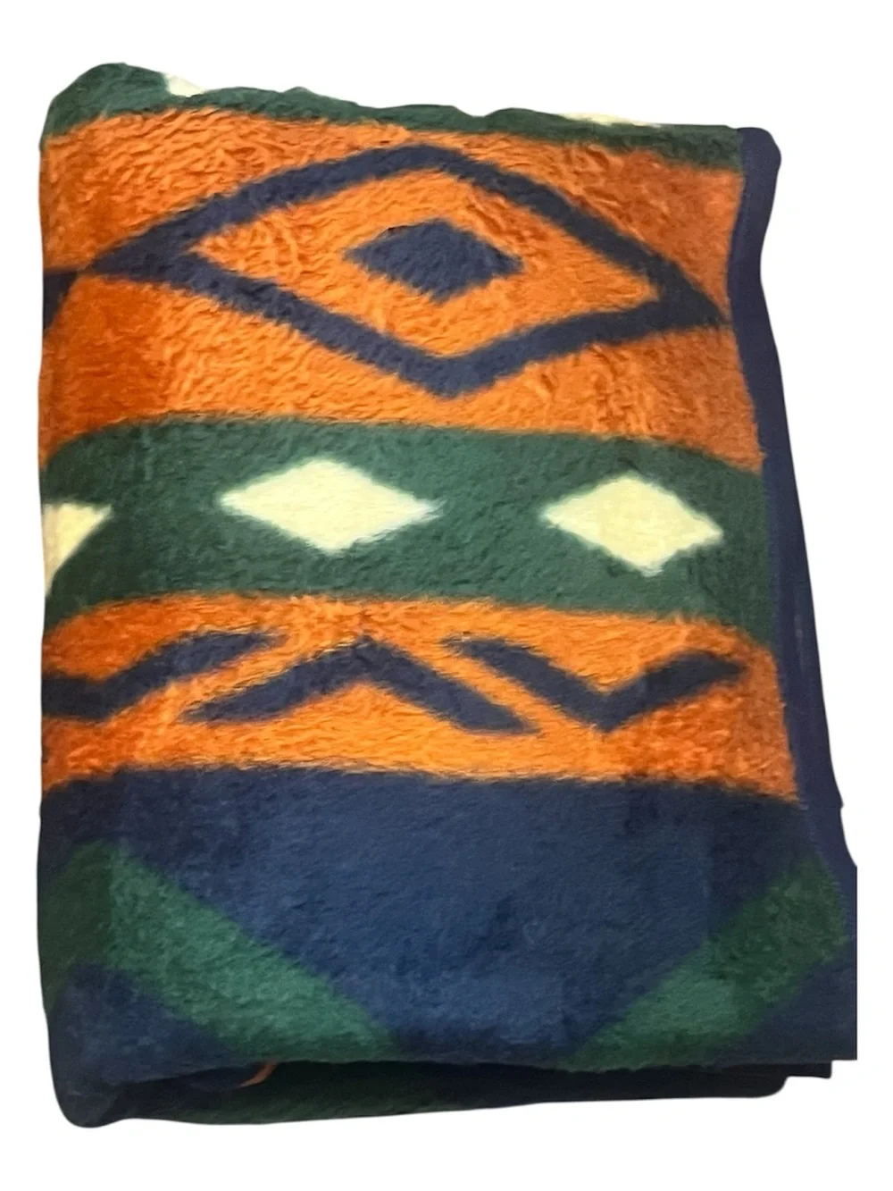 Vintage Biederlack Throw Blanket – Southwestern Geometric Pattern - Made in USA
